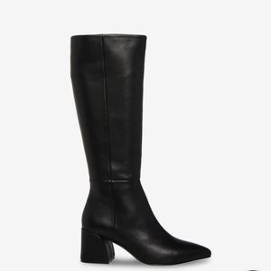 COPY - BRAND NEW Steve Madden Montana Black Leather Knee High Boots Size 11 nev…